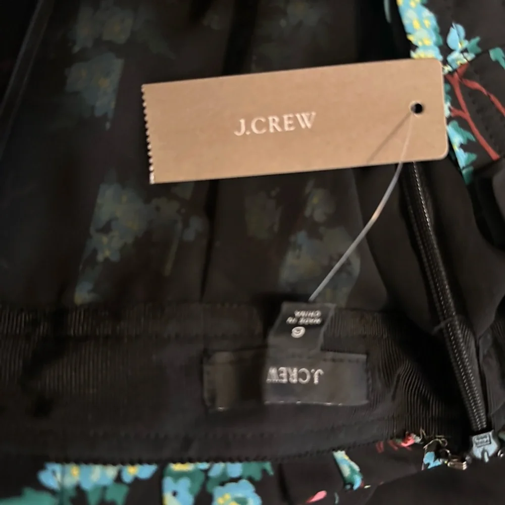 NWT J. Crew Pleated Midi Skirt In Botanical Bees Print Size 6